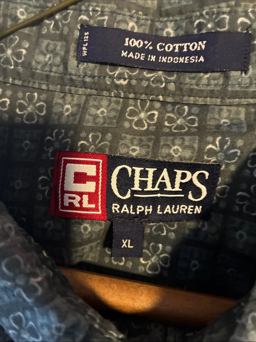 Chaps Men’s Short-Sleeve Shirt in Blue Print